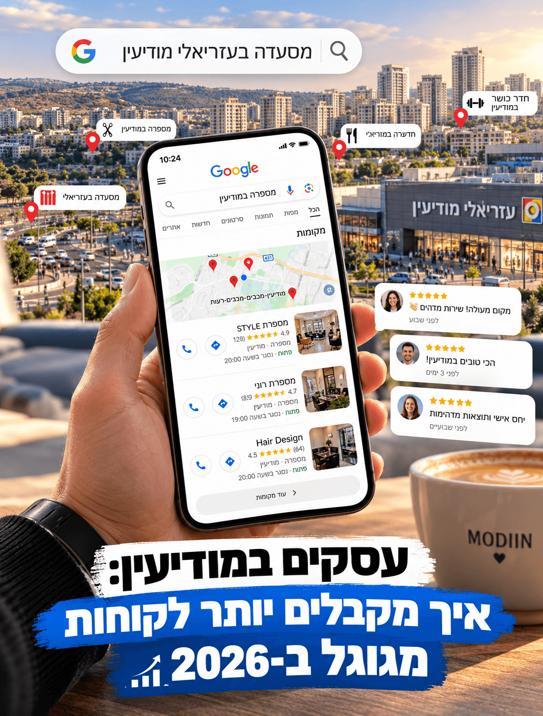 עסקים במודיעין: איך מקבלים יותר לקוחות מגוגל ב-2026